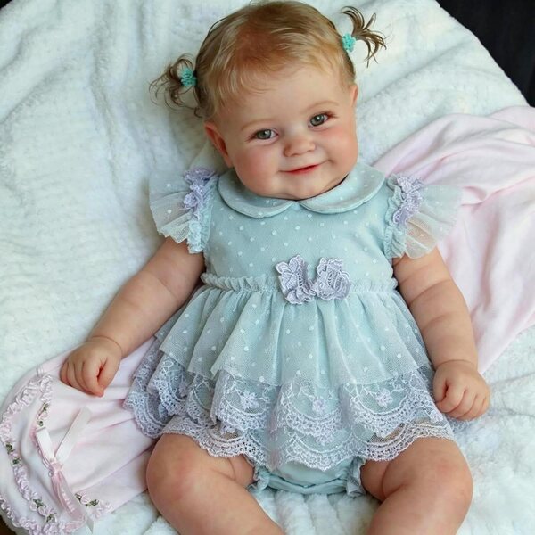 Anano Reborn Baby Doll Girl 20 Zoll Ganzkörper-Silikon lebensechte Puppe
