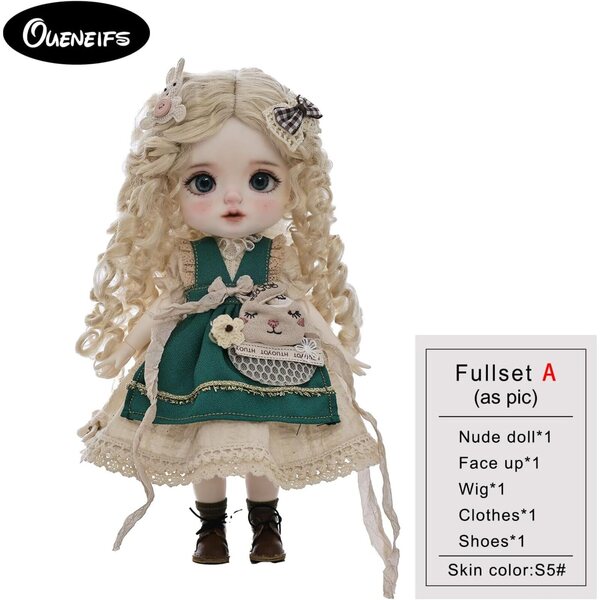 Oueneifs Plums BJD 1/6 Harzpuppe mit komplettem Set für Sammler ab 15 Jahren