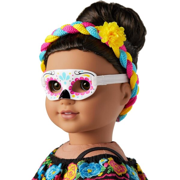 Festliches Kleid „American Girl Truly Me Día de Muertos“ mit traditionellen Accessoires