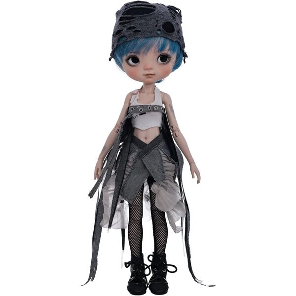Oueneifs Lark 1/6 Puppe Big-Head Industrial Style Komplettset aus Kunstharz für Sammler
