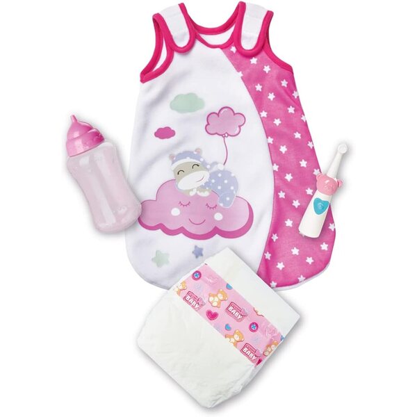 Simba New Born Babypuppe mit Trinkfunktion und Laura Goodnight Set für Kinder