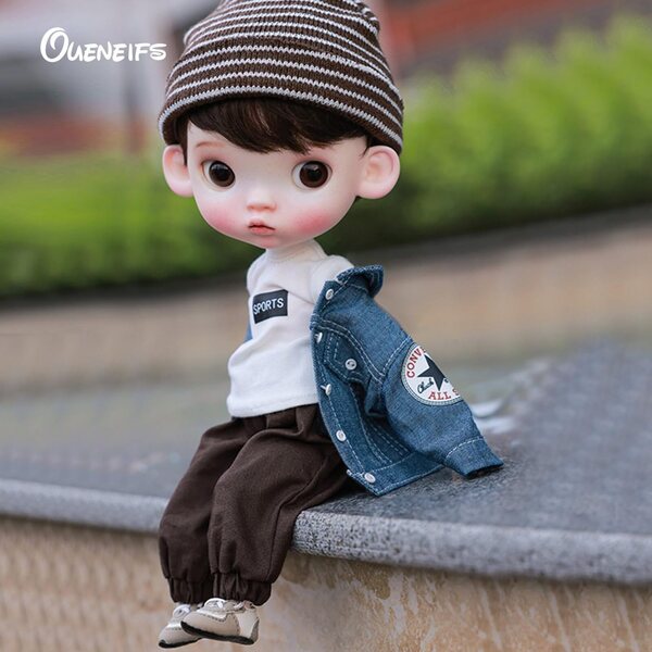 Oueneifs 1/6 Sibyl Ein BJD Babe mit Schmollmund-Ausdruck und Jeans-Teen-Style