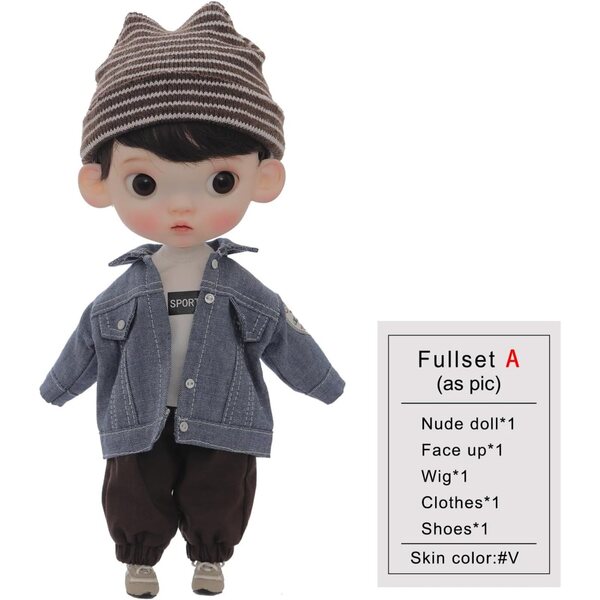 Oueneifs 1/6 Sibyl Ein BJD Babe mit Schmollmund-Ausdruck und Jeans-Teen-Style