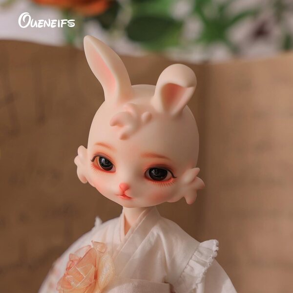 Oueneifs Tsuk BJD Puppe 1/6 Kaninchen mit Rock und weiten Ärmeln aus Harz