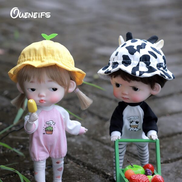 Oueneifs Niuniu 1/6 BJD Puppe – Komplettset mit zartem Ausdruck und beweglichen Gelenken