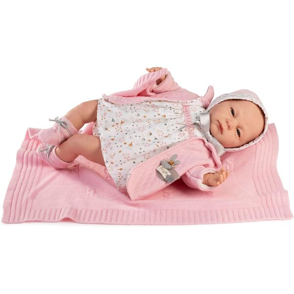 Mein Baby Reborn: Puppe mit rosa Jacke, 50 cm, weicher und realistischer Griff