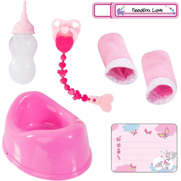 Bayer Design Piccolina Love - Funktionspupa 42cm mit Zubehör und Kleidungsset für Puppen