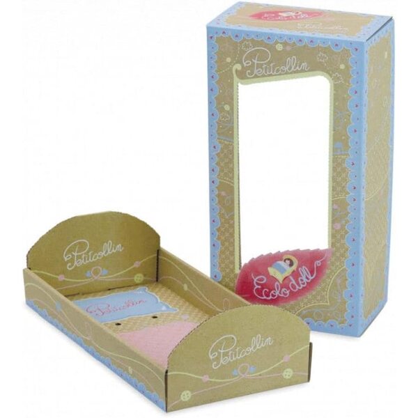Petitcollin Ecocolo Pupo 28 cm Tendre Ecolo avec vêtements en coton biologique