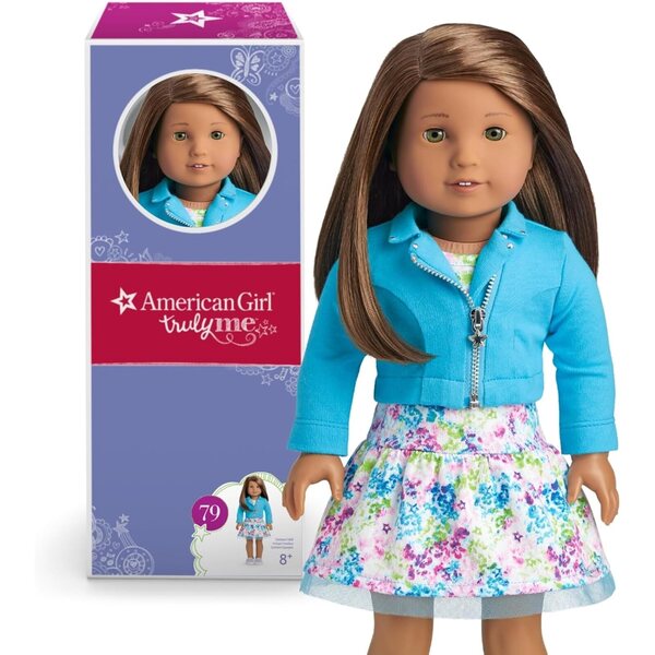 American Girl Truly Me Puppe Nr. 79 mit haselnussbraunen Augen und glattem braunem Haar, 18 Zoll