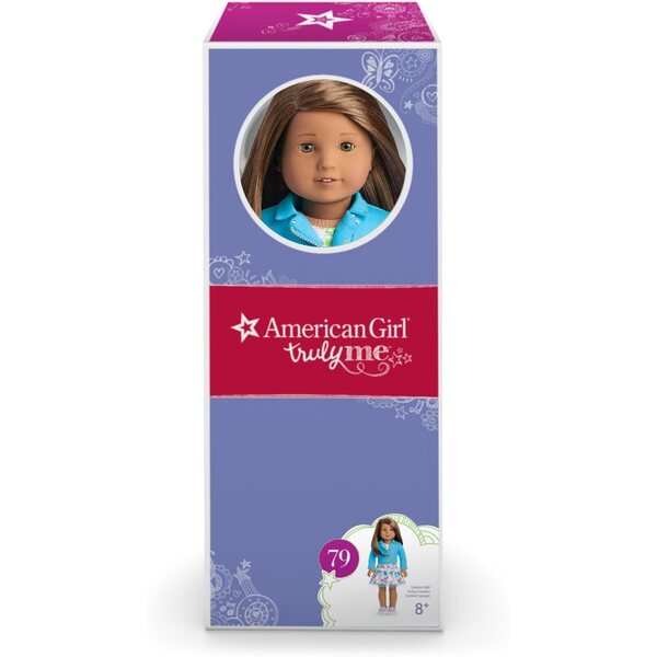 American Girl Truly Me Puppe Nr. 79 mit haselnussbraunen Augen und glattem braunem Haar, 18 Zoll