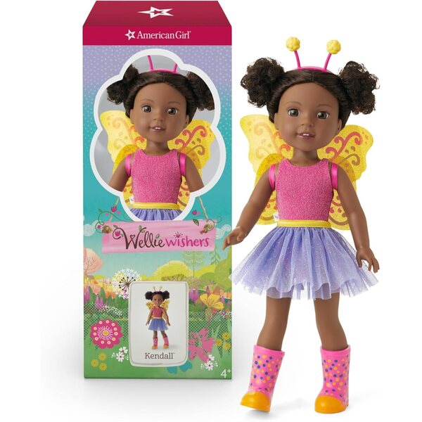 American Girl WellieWishers Kendall Kreativpuppe mit Glitzerkleidung, 36,8 cm