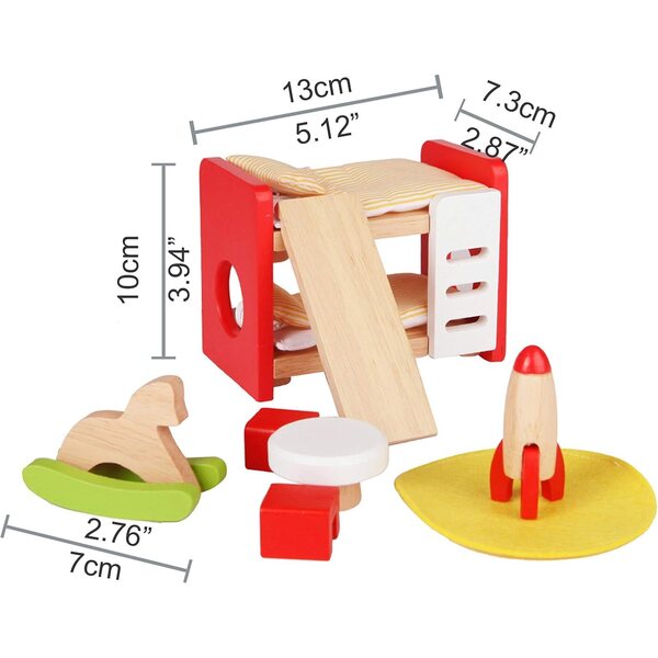 Hape Familienpuppen und Kinderzimmer aus Holz für Kinder ab 3 Jahren
