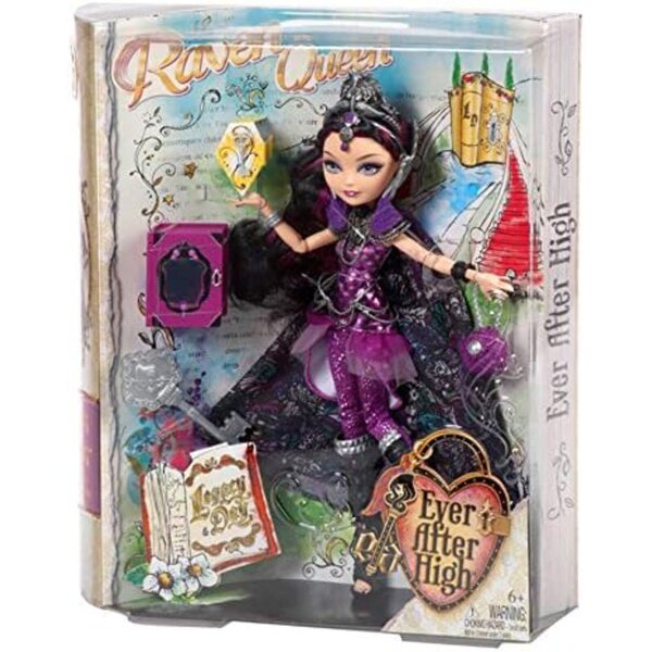 Ever After High Raven Queen Schicksalstag Puppe mit Umhang und Krone