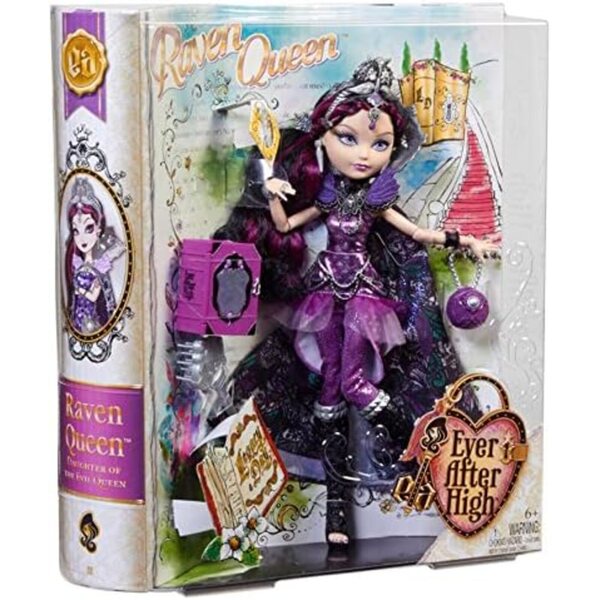 Ever After High Raven Queen Schicksalstag Puppe mit Umhang und Krone