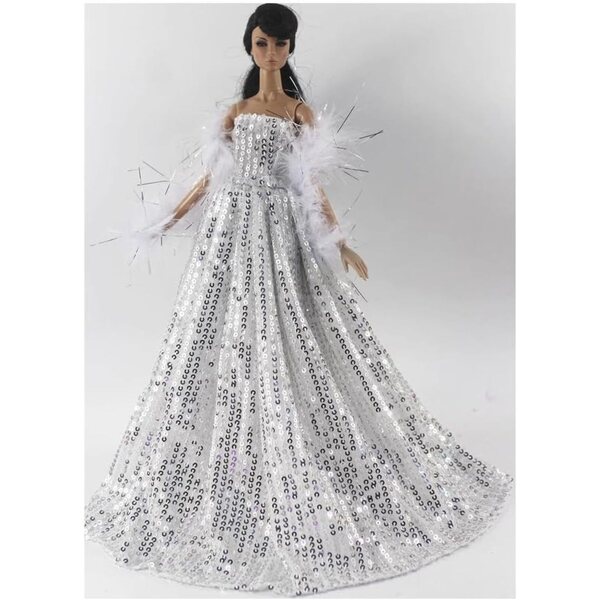 Vestito princess in paillettes per bambola americana 30 cm - Abito da sera e sposa