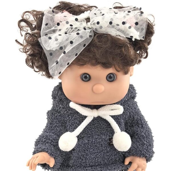 Tachan Nora Peppona Puppe 40 cm con Decke und berretto per Bambini da 3 Anni