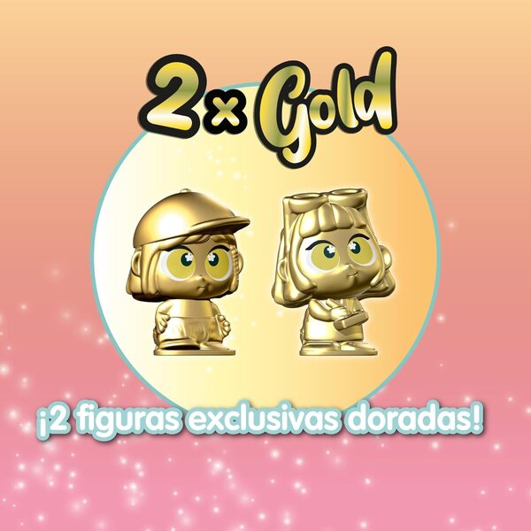 Berühmter Trotties-Sammelkoffer mit 2 goldenen Figuren und Metalletui für Tiny Trotties