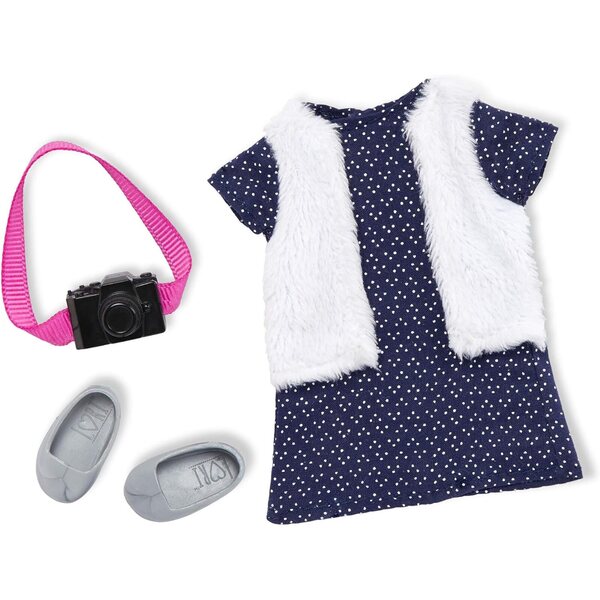 Rosalie Travel Mini-Poupe 15 см с дрехи, обувки и фотоапарат
