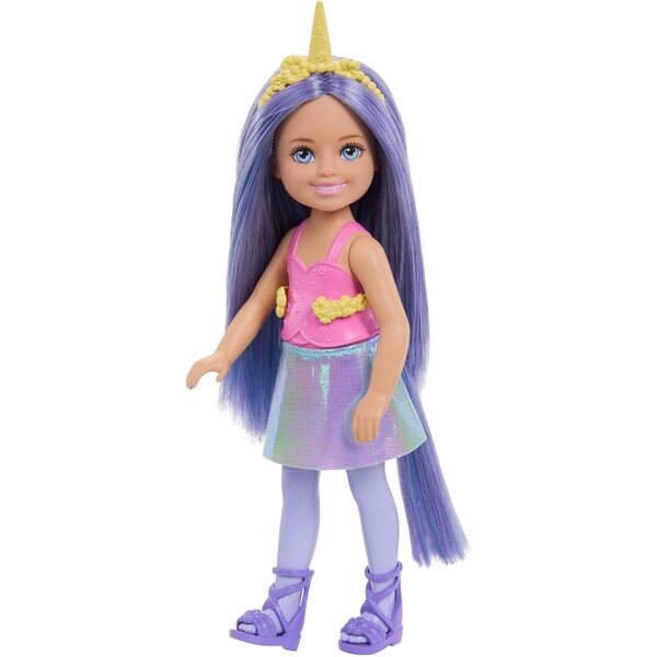 Barbie Chelsea Fantasie Puppe mit 10 Überraschungen: Modeaccessoires und magische Welt