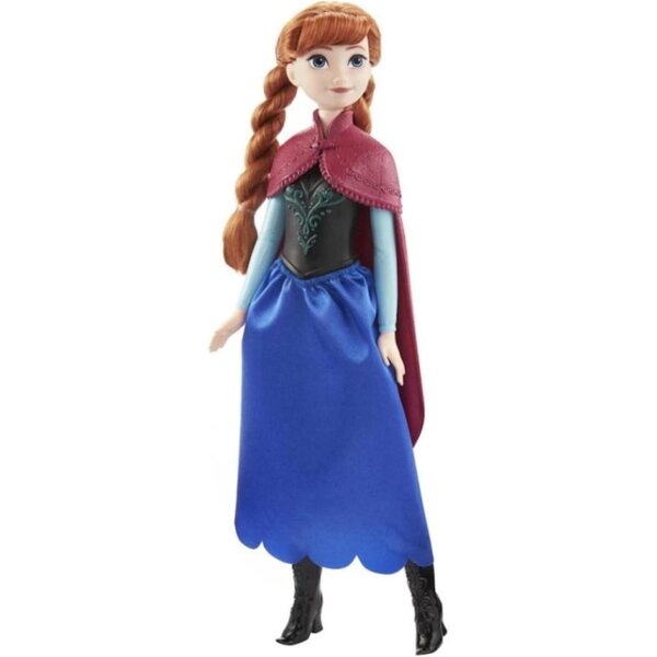 Mattel Disney Frozen Anna Modepuppe mit ikonischem Kleid und beweglichen Gelenken