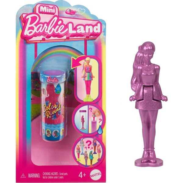 Mattel Mini BarbieLand Color Reveal Micro – Set mit 10 Mini-Überraschungspuppen