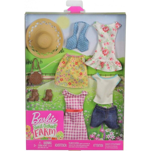 Set Abbigliamento Barbie Secret Orchard Farm Outfit Estivo Accessori