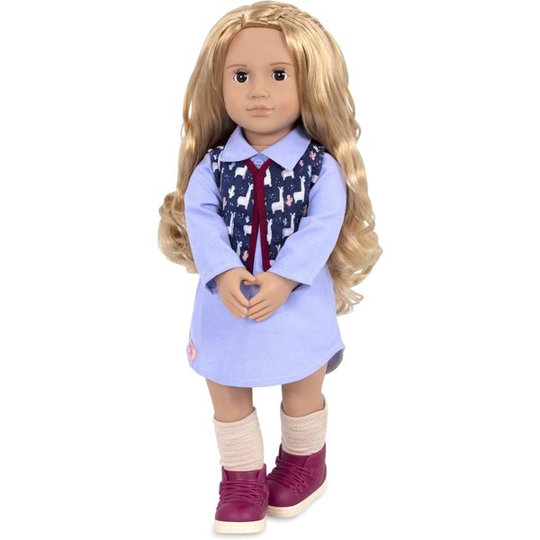Our Generation Puppe Amalia 46 cm avec vêtements et accessoires de mode pour petites filles créatives