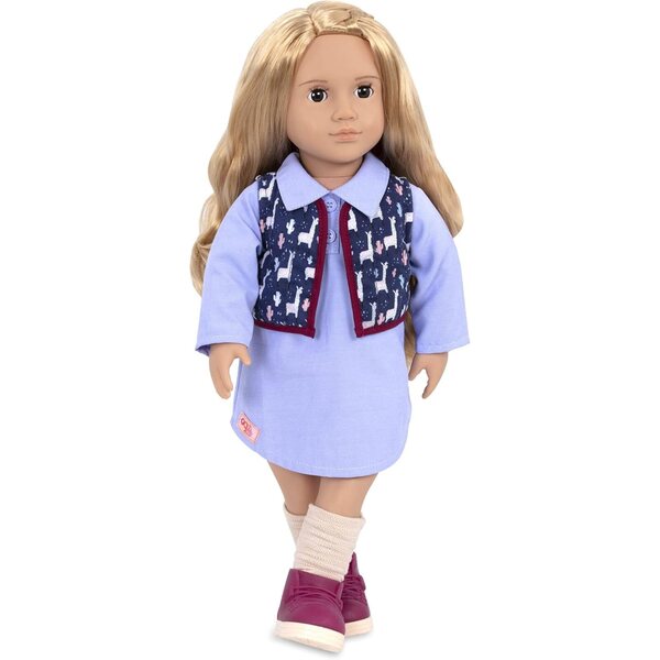 Our Generation Puppe Amalia 46 cm con abiti e accessori moda per bambine creative