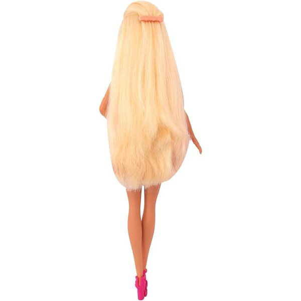 Mattel BRB Locken Style Puppe blond mit lockigem Haar und Modeaccessoires