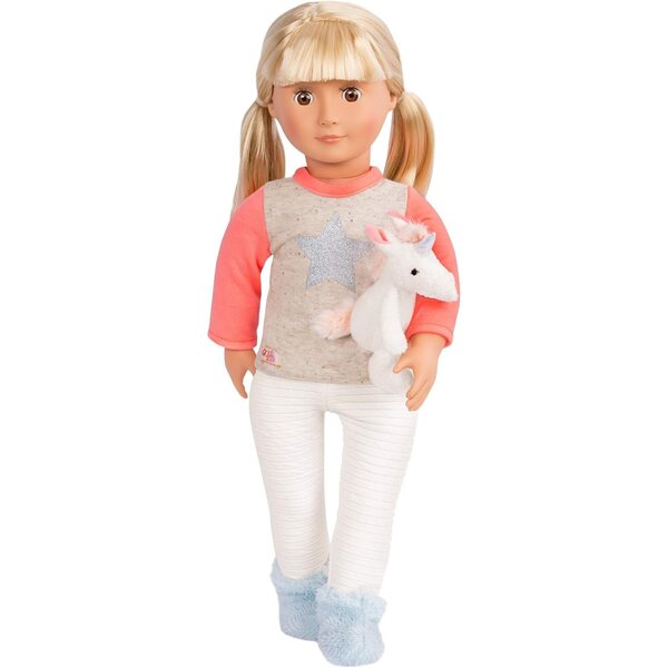 Our Generation Outfit Pigiama Unicorn Wishes con Peluche Unicorno per Bambole 45,7 cm