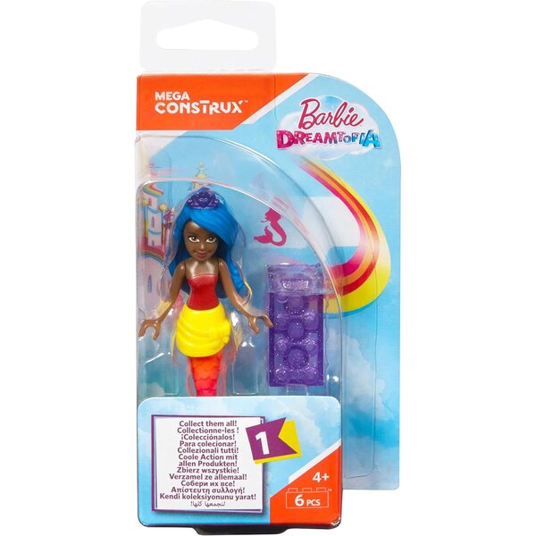 Mega Construx Barbie Rainbow Cove Meerjungfrau Minifigur – Kreativspiel für Kinder