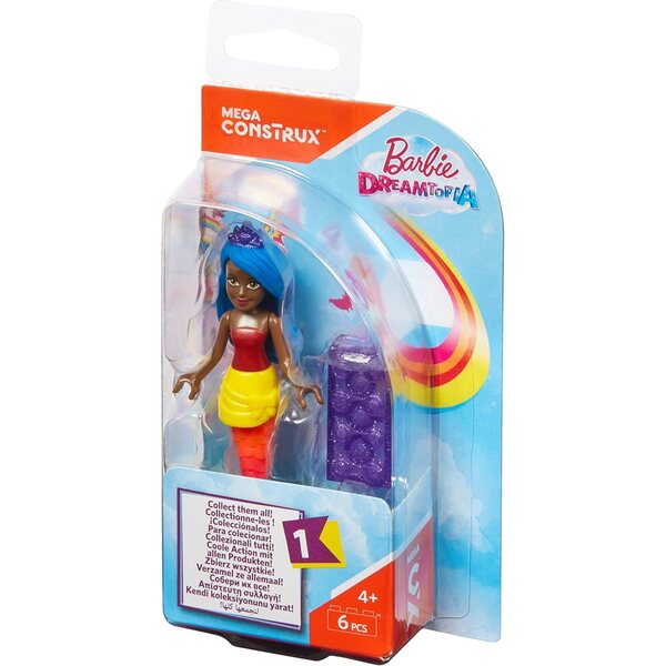 Mega Construx Barbie Rainbow Cove Meerjungfrau Minifigur – Kreativspiel für Kinder