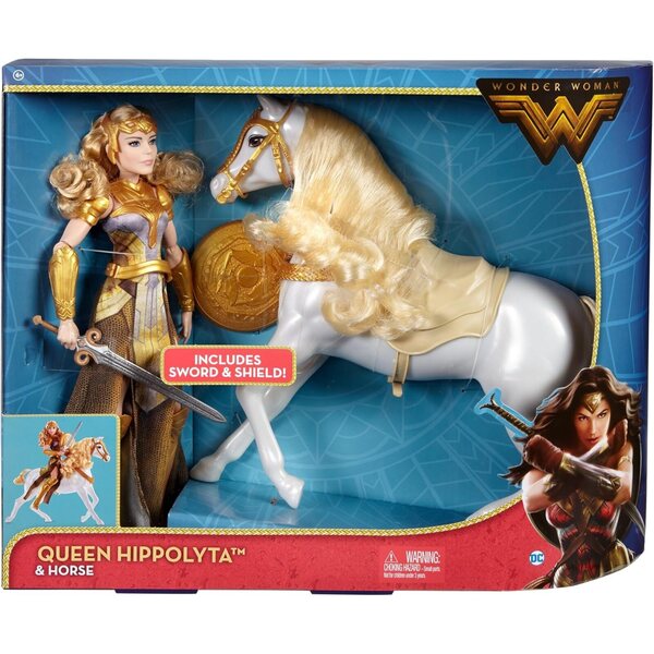 Mattel DC Wonder Woman – Königin Hippolyta mit weißem Pferd 12" Action