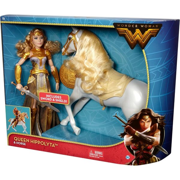 Mattel DC Wonder Woman – Königin Hippolyta mit weißem Pferd 12" Action
