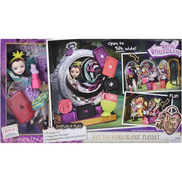 Ever After High – Wunderland-Spielset mit Rabenkönigin-Puppe und Zubehör