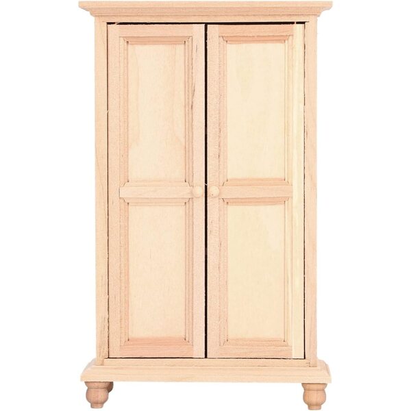 Armadio in Legno Miniatura 1:12 per Casa delle Bambole Fai-da-Te in Betulla