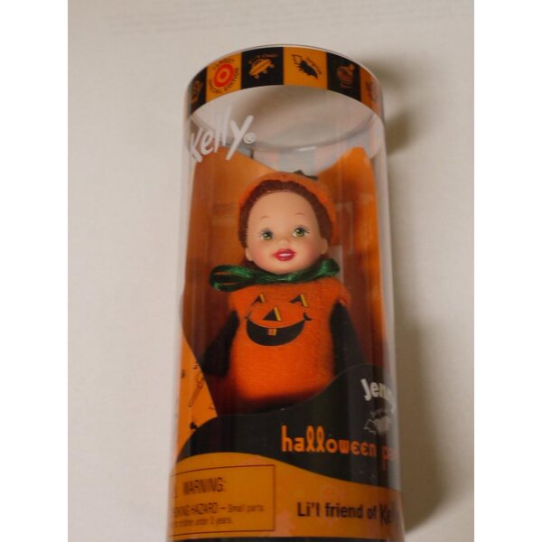 Barbie Jenny Halloween Party – Puppe mit Kürbiskostüm und orangefarbenem Hut