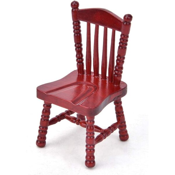 Pongnas Mini Sedia in Legno 1:12 per Casa delle Bambole - Accessorio Realistico ed Elegante