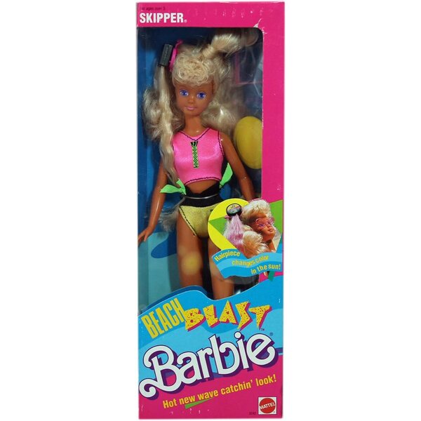 Beach Blast Skipper 1988 Mattel Original versiegelte Vintage Puppe