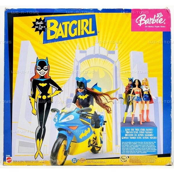 Barbie Super Heroine 2003 30 cm mit Batgirl-Motorrad und Batarang Special Edition