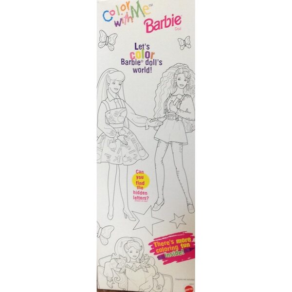 Barbie Color With Me Mattel 1997 mit Malbuch – Original-Malpuppe