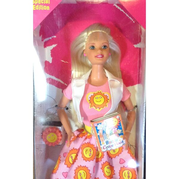 Barbie Color With Me Mattel 1997 mit Malbuch – Original-Malpuppe