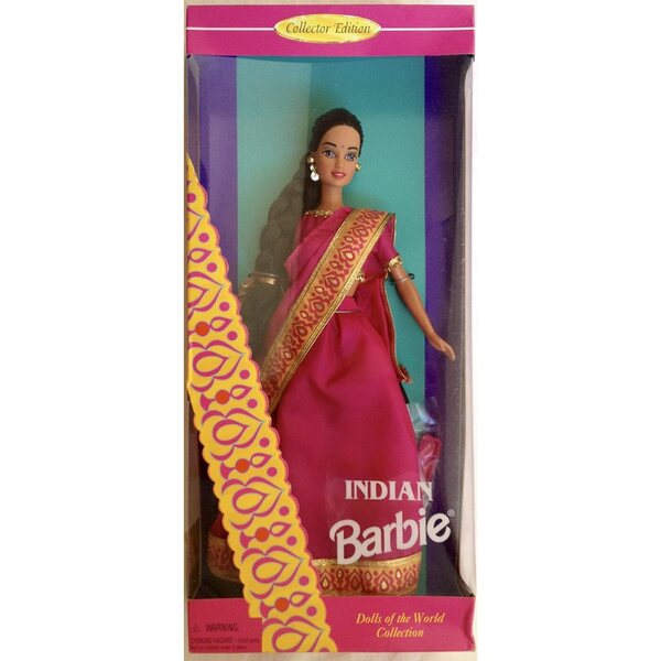 Barbie Indian Sari 1996 Collector's Edition mit traditioneller Kleidung und goldenen Schuhen