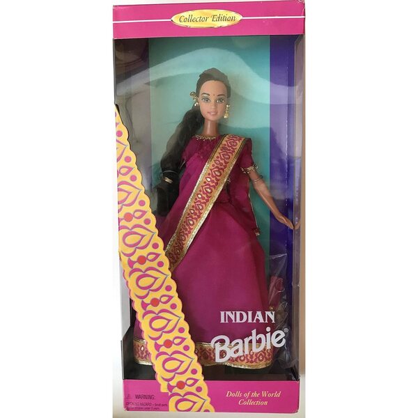 Barbie Indian Sari 1996 Collector's Edition mit traditioneller Kleidung und goldenen Schuhen