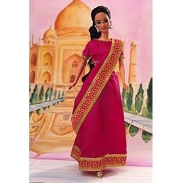 Barbie Indian Sari 1996 Collector's Edition mit traditioneller Kleidung und goldenen Schuhen