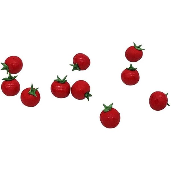10 Pomodori Miniatura in Resina 1:12 per Casa delle Bambole - Realistici e Dettagliati