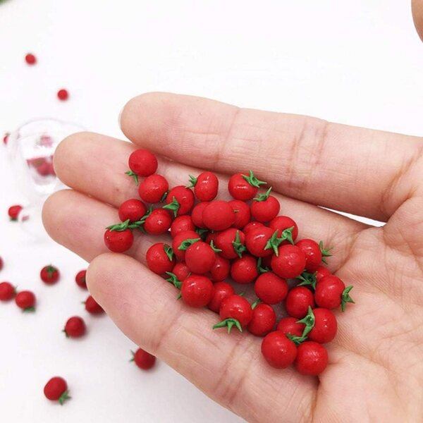 10 Pomodori Miniatura in Resina 1:12 per Casa delle Bambole - Realistici e Dettagliati