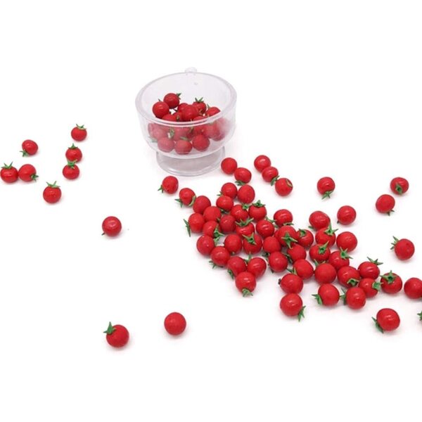 10 Pomodori Miniatura in Resina 1:12 per Casa delle Bambole - Realistici e Dettagliati