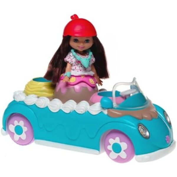 Barbie Sweetsville Eiswagen mit Puppe – Original Mattel Spiel