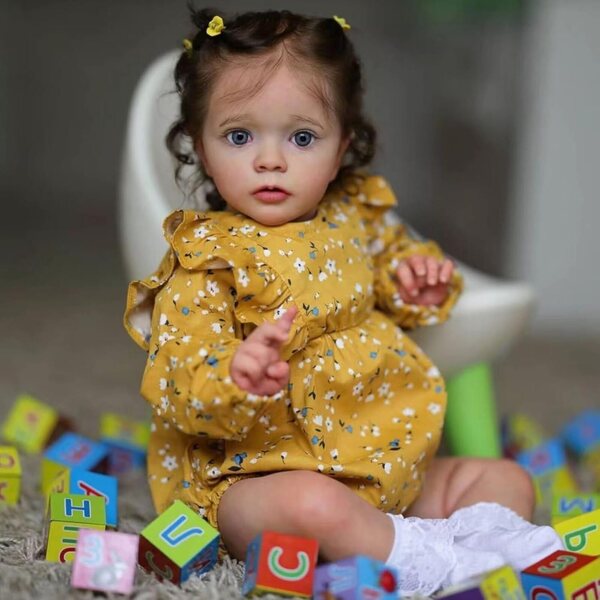 vinyle Reborn Dolls 55 cm, realistische Neugeborenenpuppe aus Vinyl und weicher Baumwolle